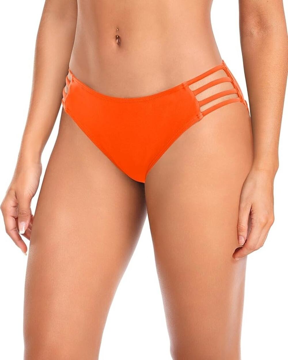 Tempt Me Bikini Bottom Womens Small Strappy Low Rise Swimwear Bathing Suit